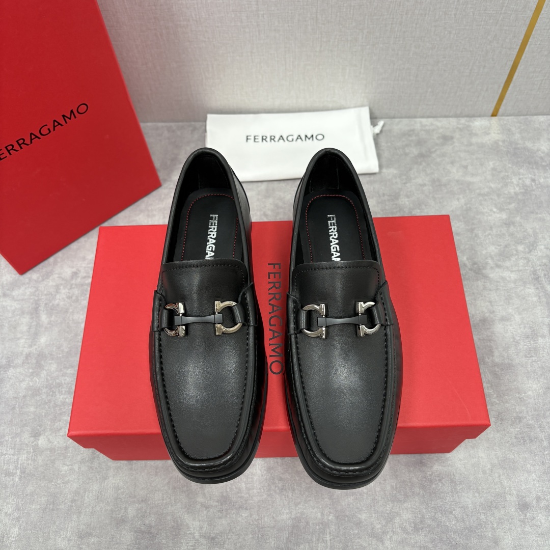 Salvatore Ferragamo Men's Gancini Leather Loafers Slip-ons Black 1 cmp i1755624660618 9139 0 0