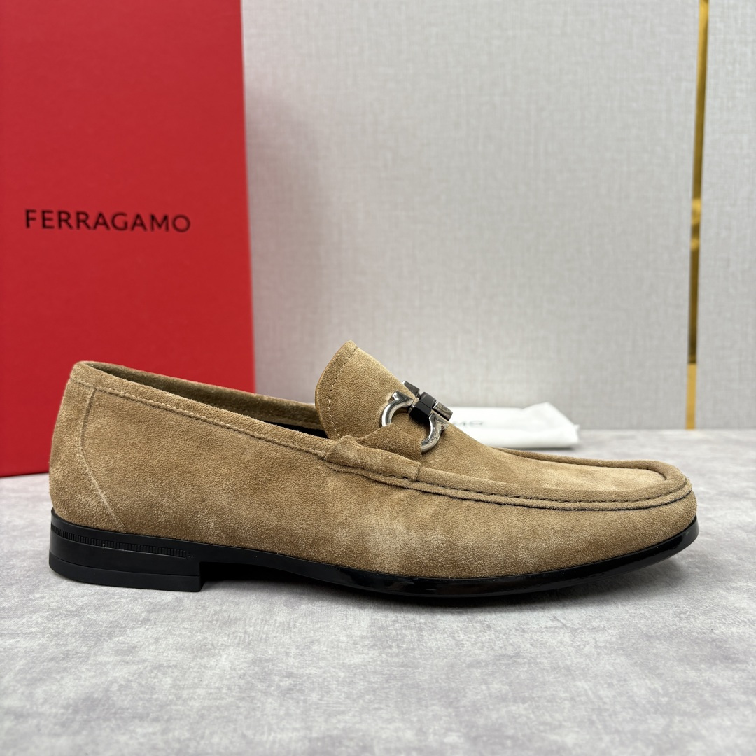 Salvatore Ferragamo Men's Suede Gancini Loafers - Casual Elegance
