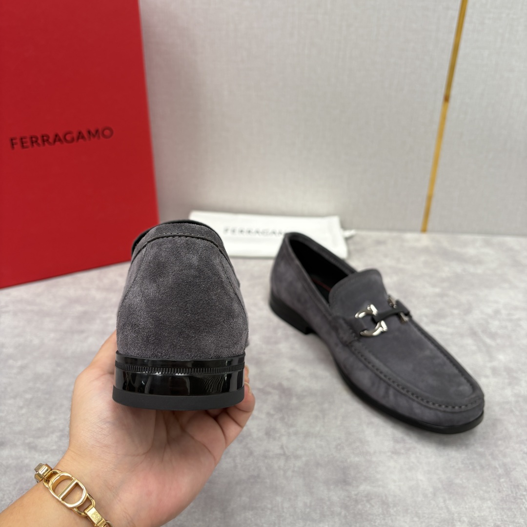 Salvatore Ferragamo Men's Gancini Suede Loafers Slip-Ons - Modern Elegance 8 cmp i1755624797972 8839 0 7