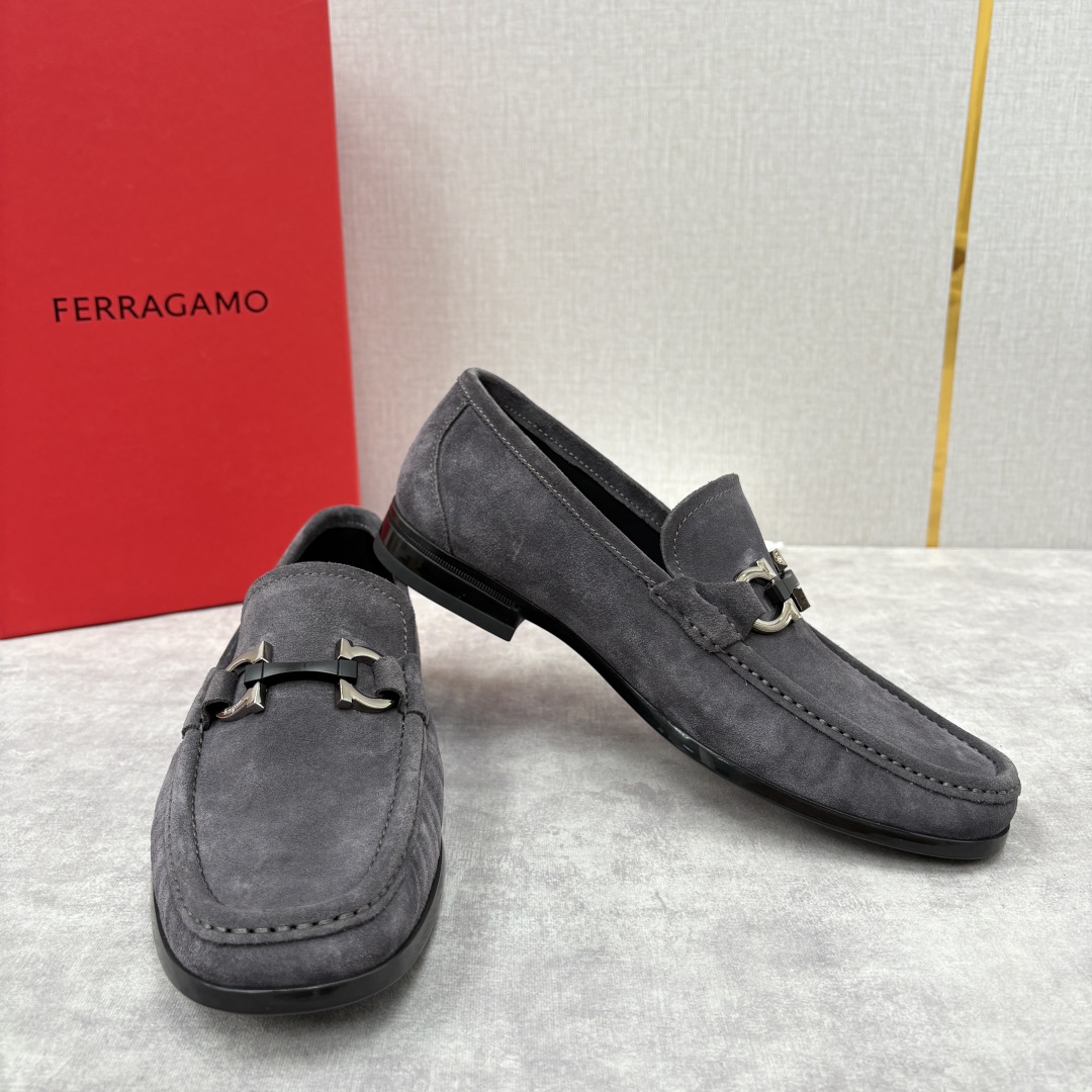 Salvatore Ferragamo Men's Gancini Suede Loafers Slip-Ons - Modern Elegance 7 cmp i1755624797973 5936 0 6