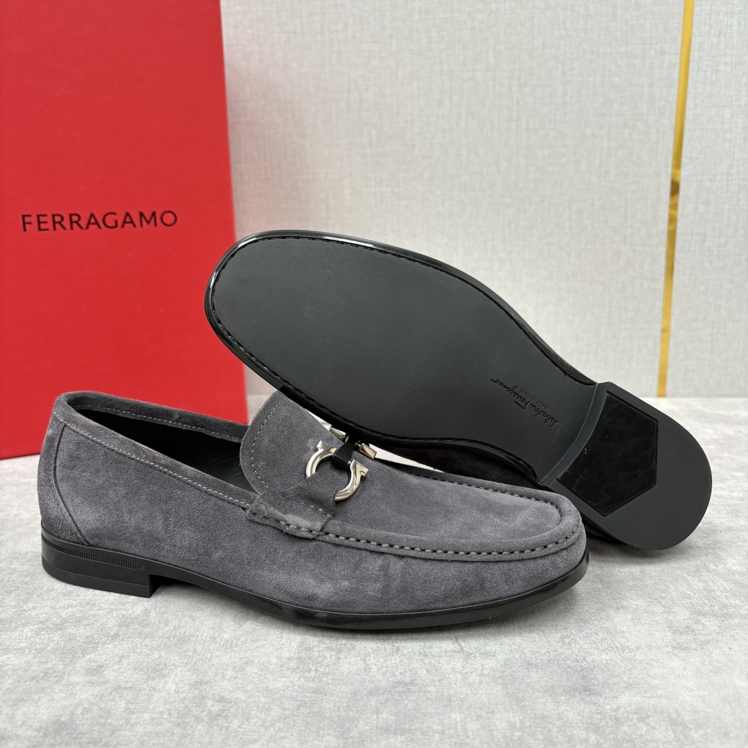 Salvatore Ferragamo Men's Gancini Suede Loafers Slip-Ons - Modern Elegance 9 cmp i1755624797985 8366 0 8