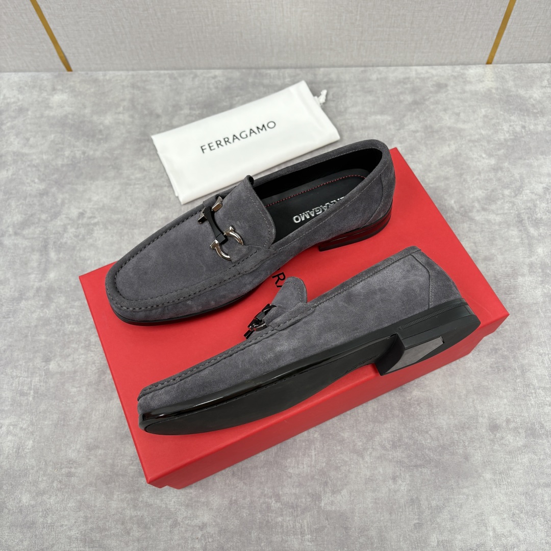 Salvatore Ferragamo Men's Gancini Suede Loafers Slip-Ons - Modern Elegance 3 cmp i1755624803090 7603 0 2