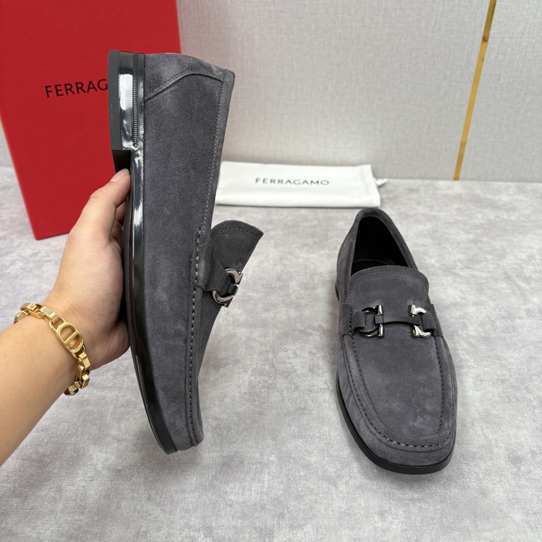 Salvatore Ferragamo Men's Gancini Suede Loafers Slip-Ons - Modern Elegance 4 cmp i1755624803100 9363 0 3