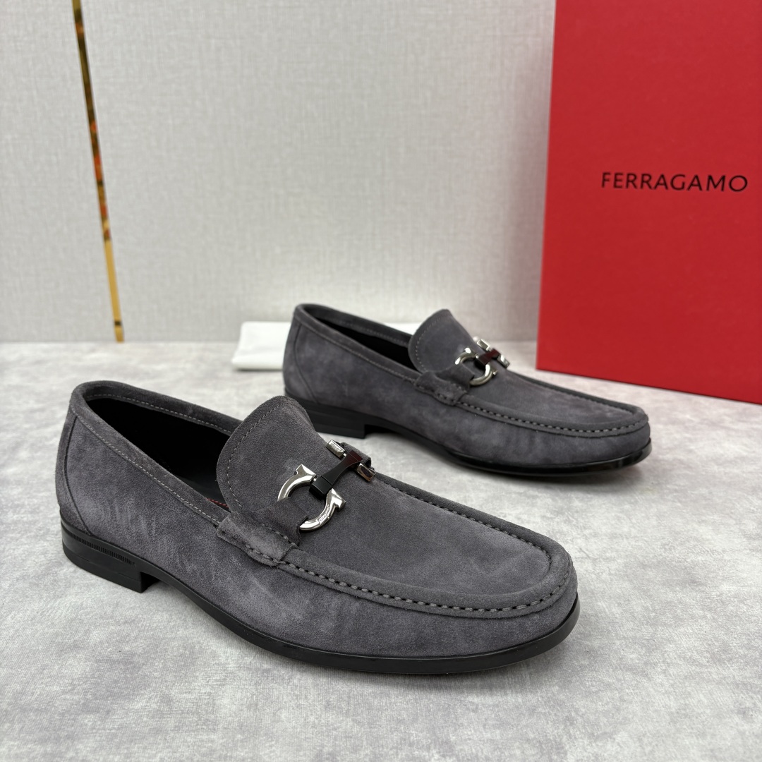 Salvatore Ferragamo Men's Gancini Suede Loafers Slip-Ons - Modern Elegance 2 cmp i1755624803102 4844 0 1