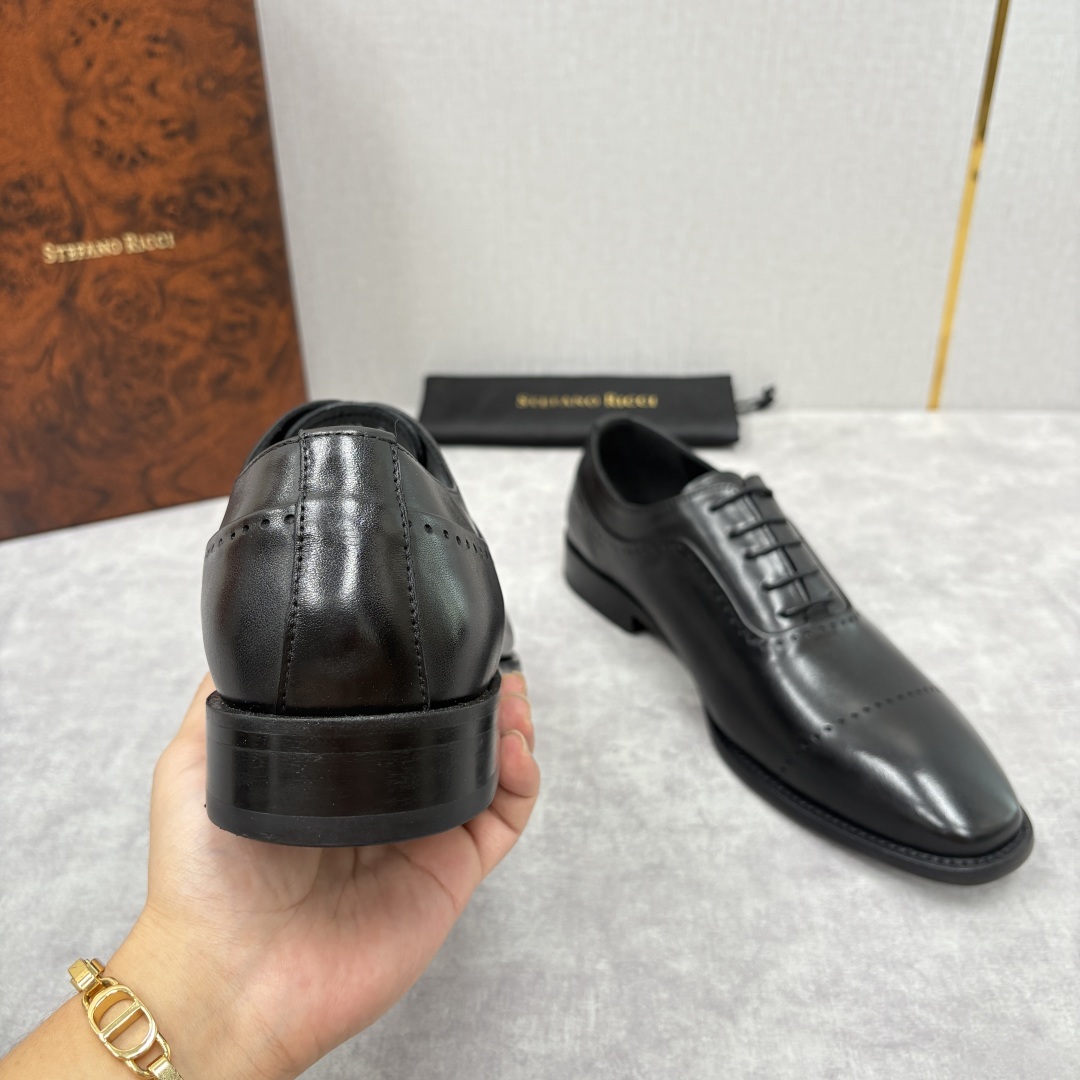 💋💍SR家新品 Stefano-icci 史蒂*芬 男士正装🤵皮鞋系列 进口牛皮手工改色擦色而成 内里黑