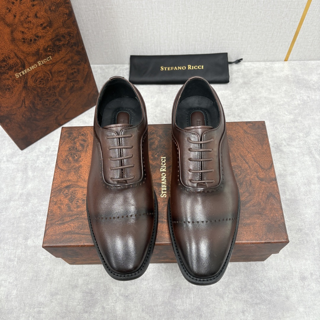 💋💍SR家新品 Stefano-icci 史蒂*芬 男士正装🤵皮鞋系列 进口牛皮手工改色擦色而成 内里黑