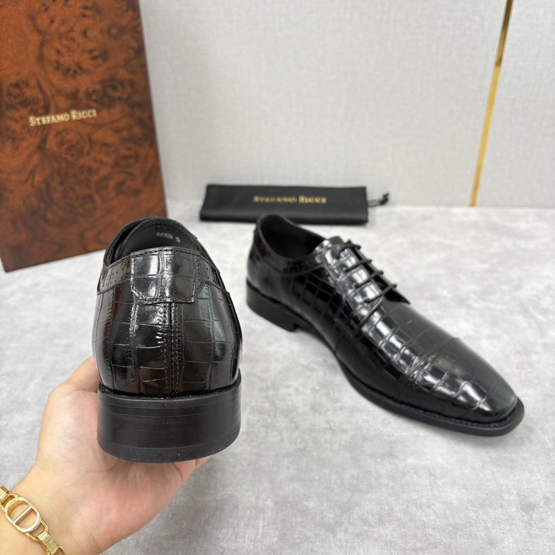 💋💍SR 家新品 Stefano-Ricci史蒂*芬 男士正装鞋🤵皮鞋 采用鳄鱼纹🐊压纹牛皮/进口牛皮