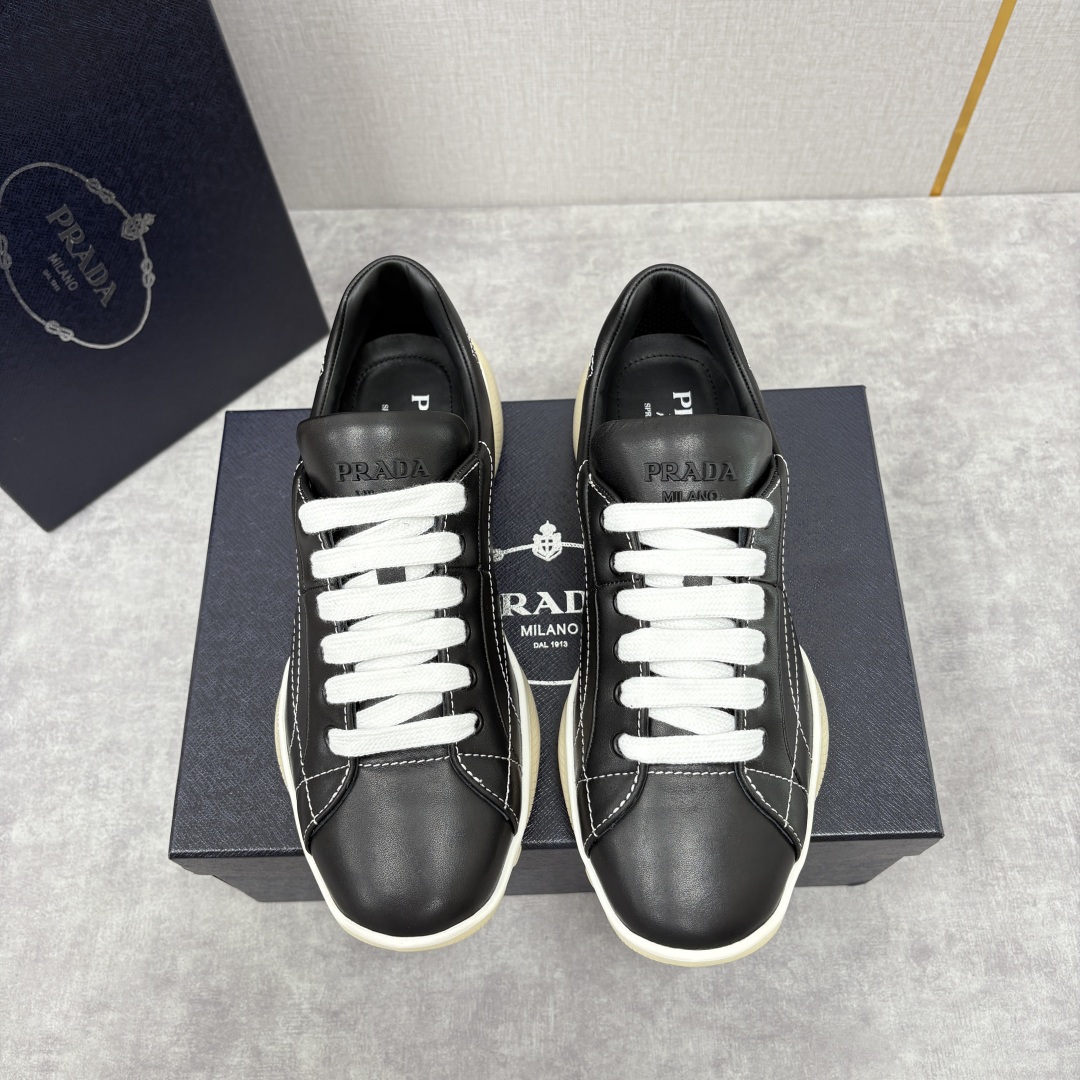 💋💍P家新品 Prad* 普拉-达 新款男士皮革拼接休闲运动鞋！莞产顶级原材料. 官网同步发售 官方 8