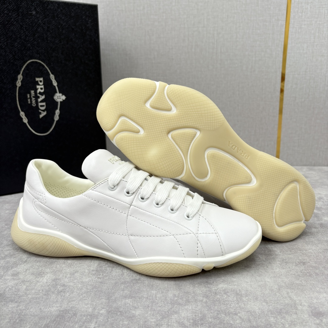💋💍P家新品 Prad* 普拉-达 新款男士皮革拼接休闲运动鞋!莞产顶级原材料. 官网同步发售 官方 8