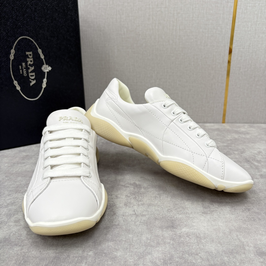 💋💍P家新品 Prad* 普拉-达 新款男士皮革拼接休闲运动鞋!莞产顶级原材料. 官网同步发售 官方 8