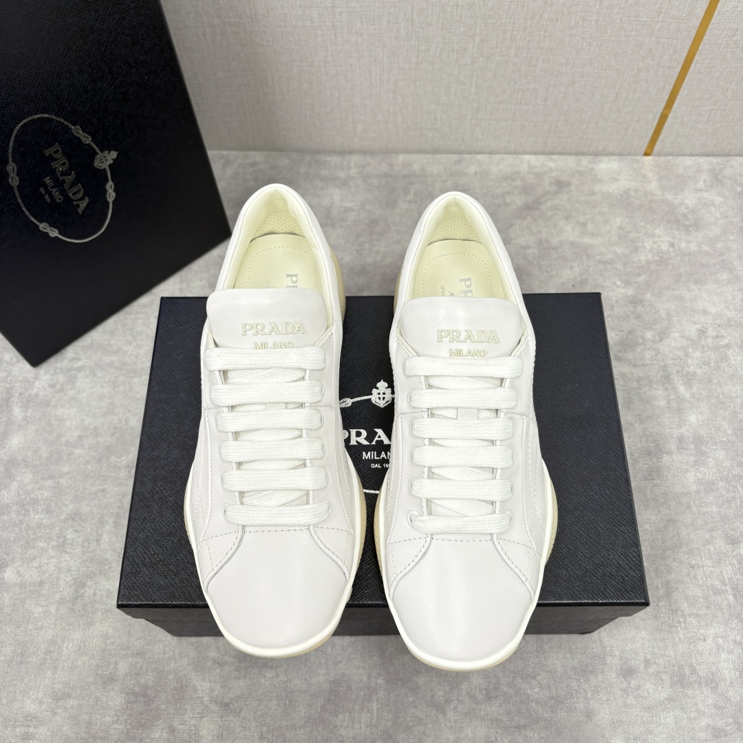 💋💍P家新品 Prad* 普拉-达 新款男士皮革拼接休闲运动鞋!莞产顶级原材料. 官网同步发售 官方 8