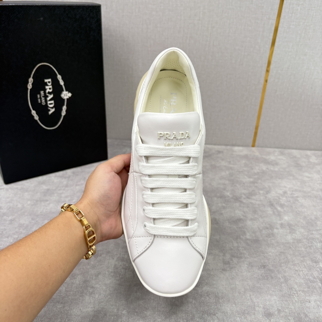💋💍P家新品 Prad* 普拉-达 新款男士皮革拼接休闲运动鞋!莞产顶级原材料. 官网同步发售 官方 8