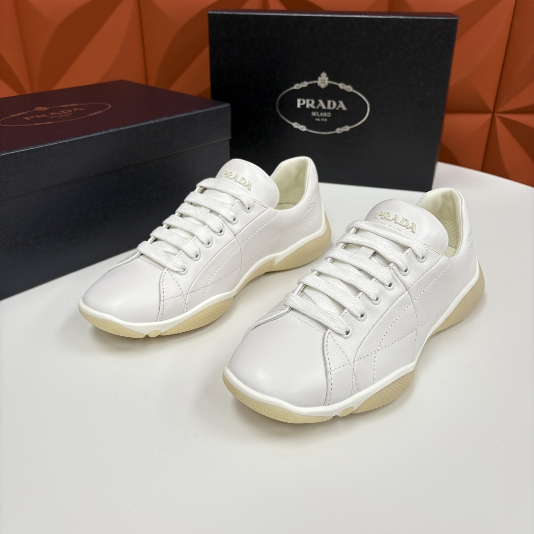💋💍P家新品 Prad* 普拉-达 新款男士皮革拼接休闲运动鞋!莞产顶级原材料. 官网同步发售 官方 8
