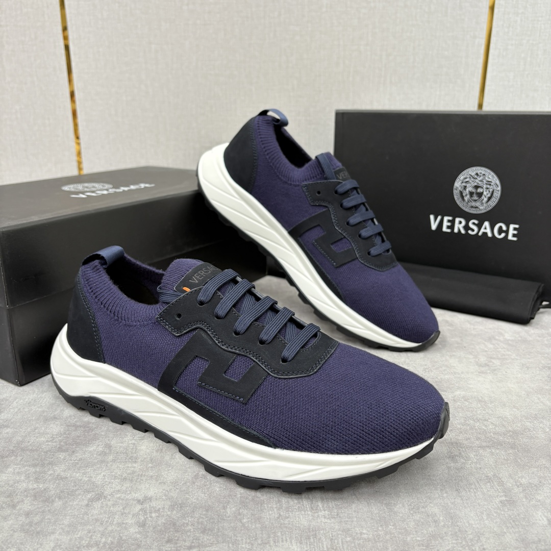 💋💍VS 家新品 Versac* 范思-哲 新款男士飞织休闲鞋，侧面饰以品牌标志性的设计语言，诠释时尚与