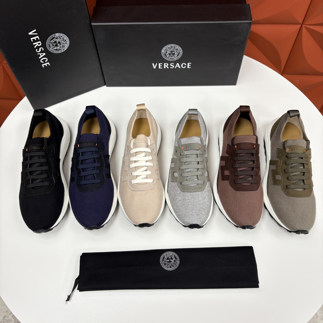 💋💍VS 家新品 Versac* 范思-哲 新款男士飞织休闲鞋，侧面饰以品牌标志性的设计语言，诠释时尚与