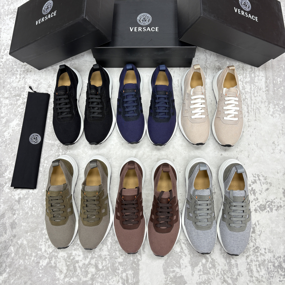 💋💍VS 家新品 Versac* 范思-哲 新款男士飞织休闲鞋，侧面饰以品牌标志性的设计语言，诠释时尚与