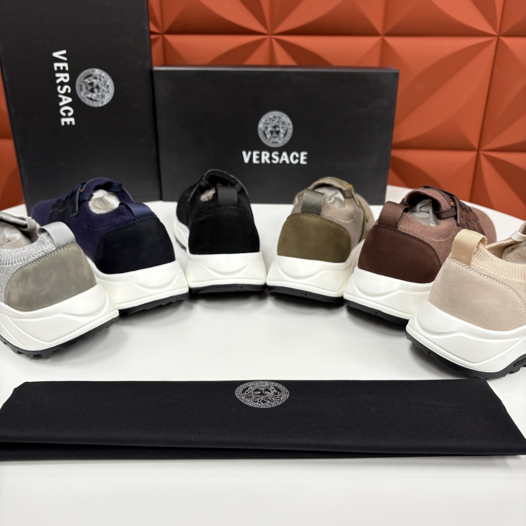 💋💍VS 家新品 Versac* 范思-哲 新款男士飞织休闲鞋，侧面饰以品牌标志性的设计语言，诠释时尚与