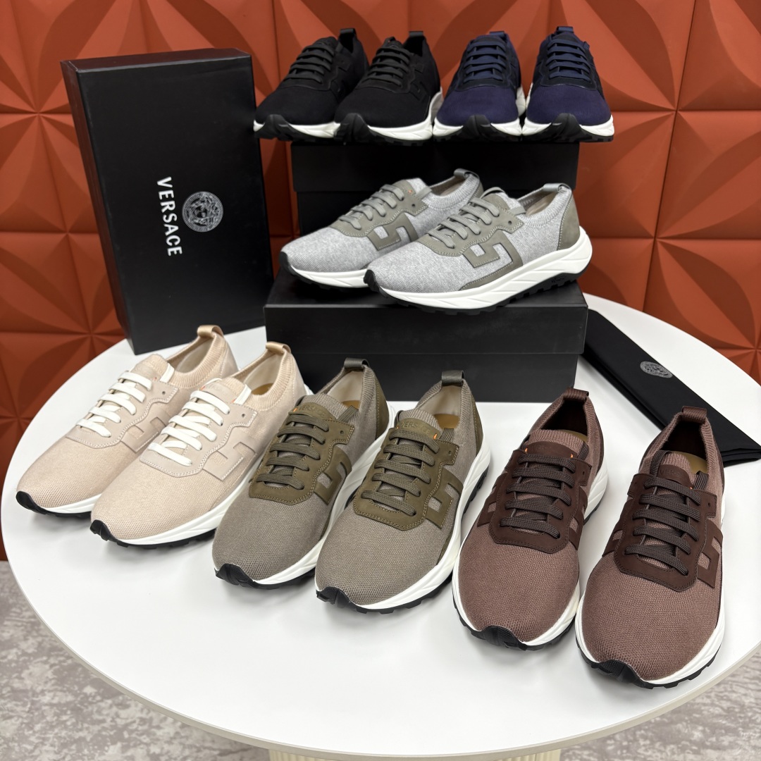 💋💍VS 家新品 Versac* 范思-哲 新款男士飞织休闲鞋，侧面饰以品牌标志性的设计语言，诠释时尚与