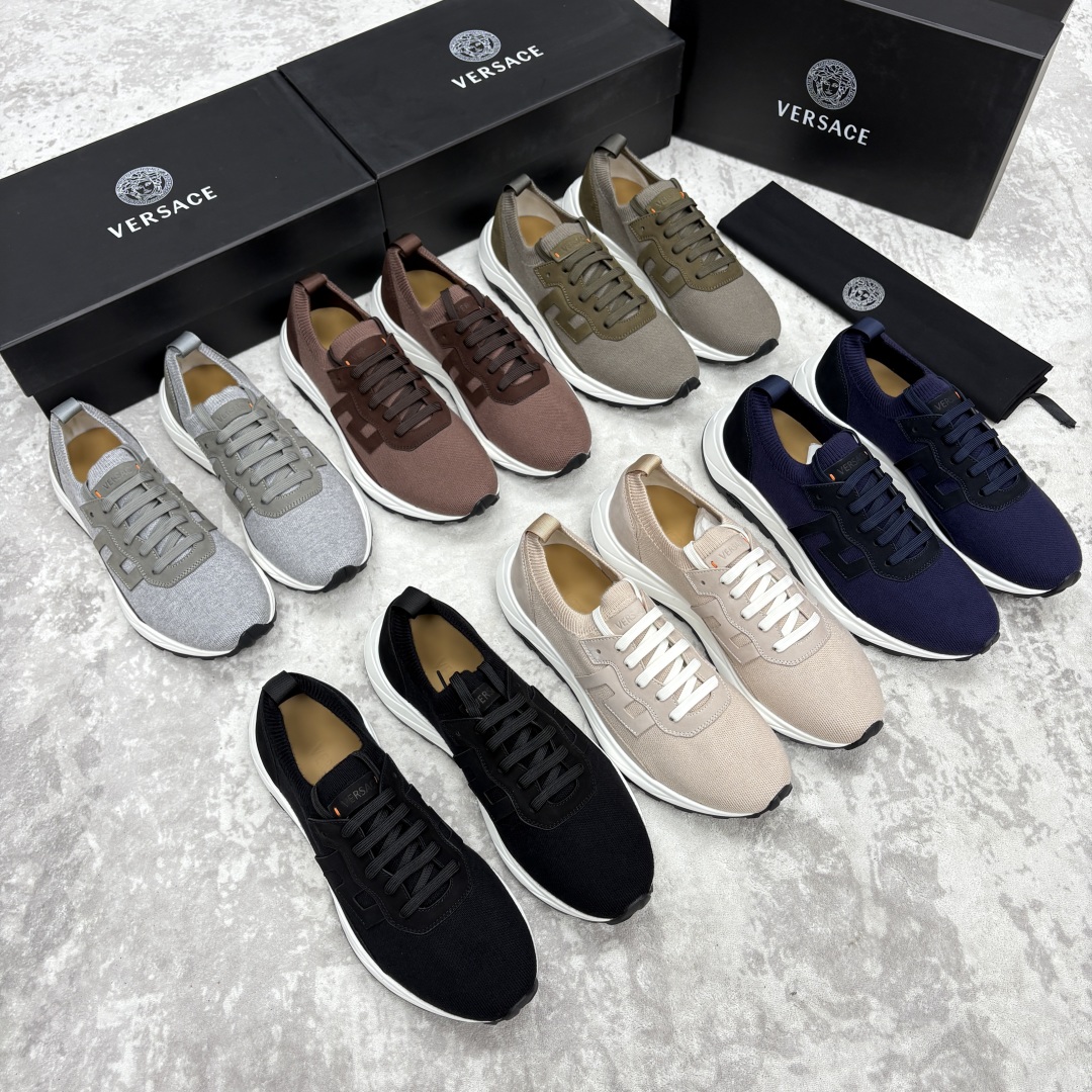 💋💍VS 家新品 Versac* 范思-哲 新款男士飞织休闲鞋，侧面饰以品牌标志性的设计语言，诠释时尚与