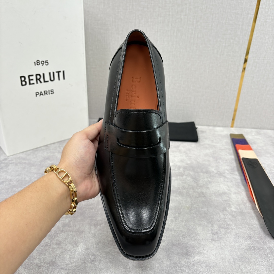 💋💍BERLUT* 布鲁提 新品男士乐福鞋皮鞋 Berlut*的一款标志性鞋履 意大利进口/鳄鱼纹压纹牛