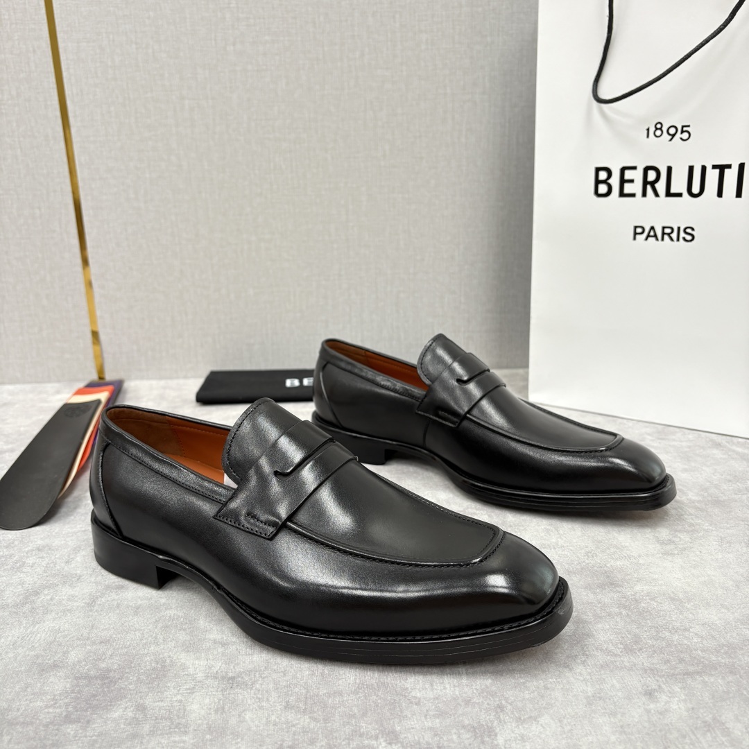 💋💍BERLUT* 布鲁提 新品男士乐福鞋皮鞋 Berlut*的一款标志性鞋履 意大利进口/鳄鱼纹压纹牛