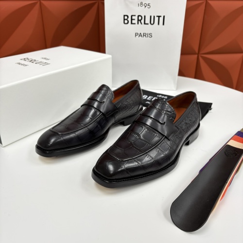 Berluti Men's Croc Embossed Leather Loafers - Handcrafted Italian Style 1 Berluti Men's Croc Embossed Leather Loafers - Handcrafted Italian Style
