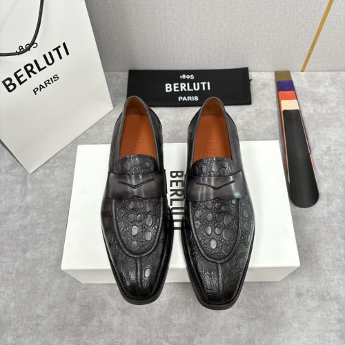 Berluti Men's Alligator Embossed Leather Loafers - Slip-On Dress Shoes 1 Berluti Men's Alligator Embossed Leather Loafers - Slip-On Dress Shoes