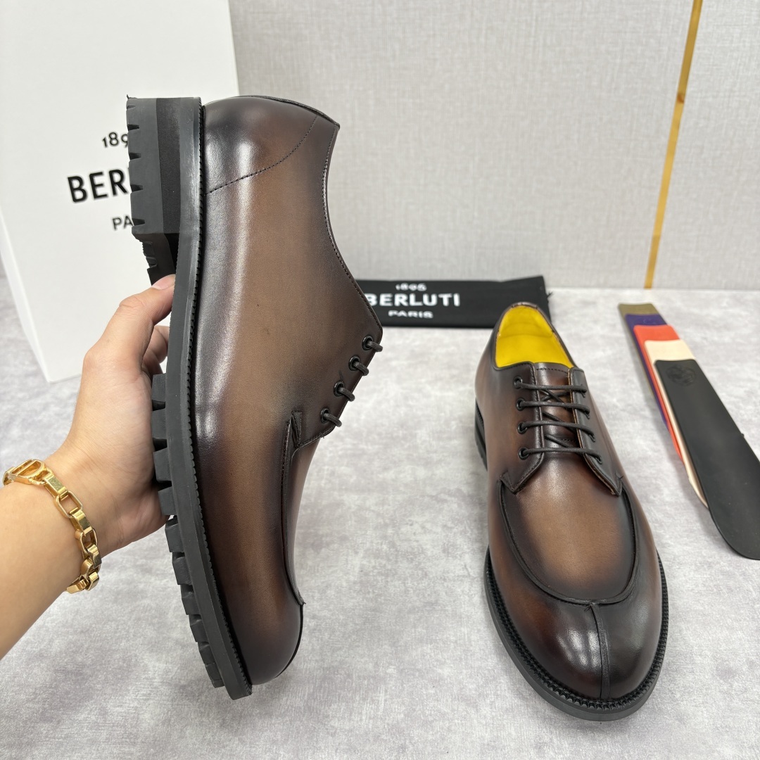 💋💍Berlut* 布鲁提 新品上架 New Oslo 皮革德比鞋官方 22,600 这款系带皮鞋选用优