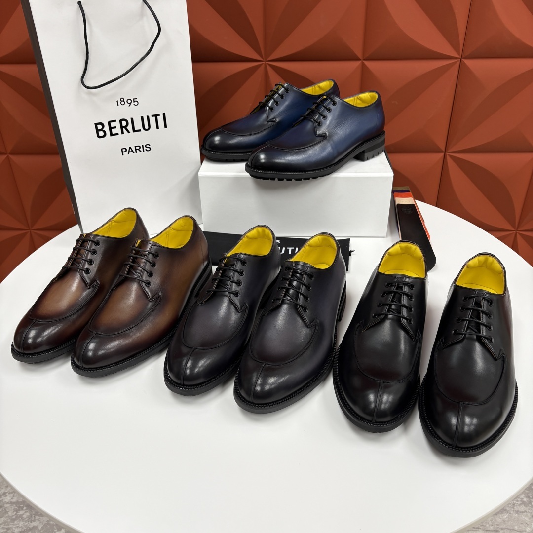 💋💍Berlut* 布鲁提 新品上架 New Oslo 皮革德比鞋官方 22,600 这款系带皮鞋选用优