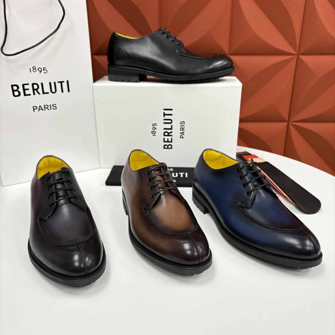 💋💍Berlut* 布鲁提 新品上架 New Oslo 皮革德比鞋官方 22,600 这款系带皮鞋选用优