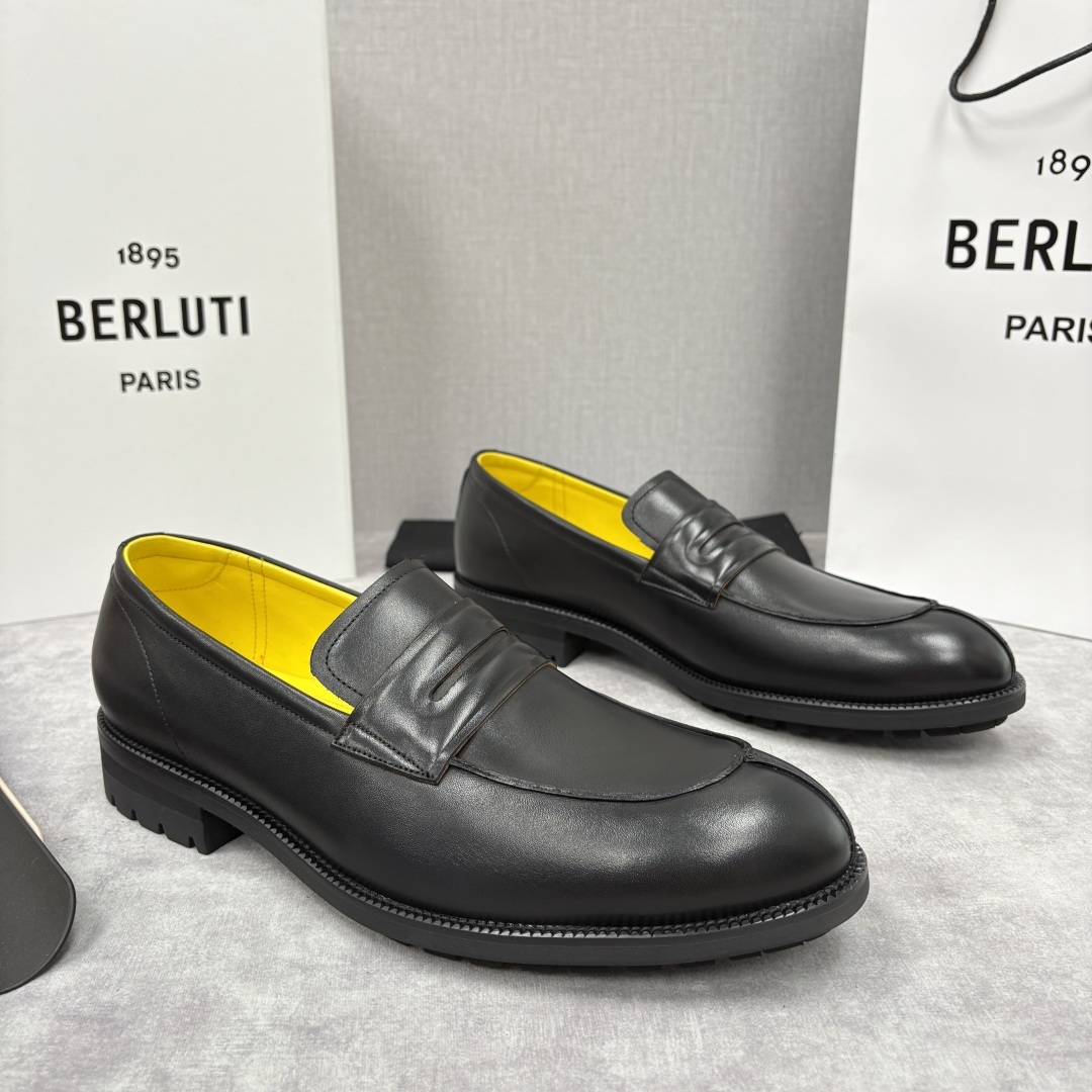 💋💍Berlut* 布鲁提 新品上架 New Oslo 皮革乐福鞋皮鞋官方 23,700 选用优质头层皮
