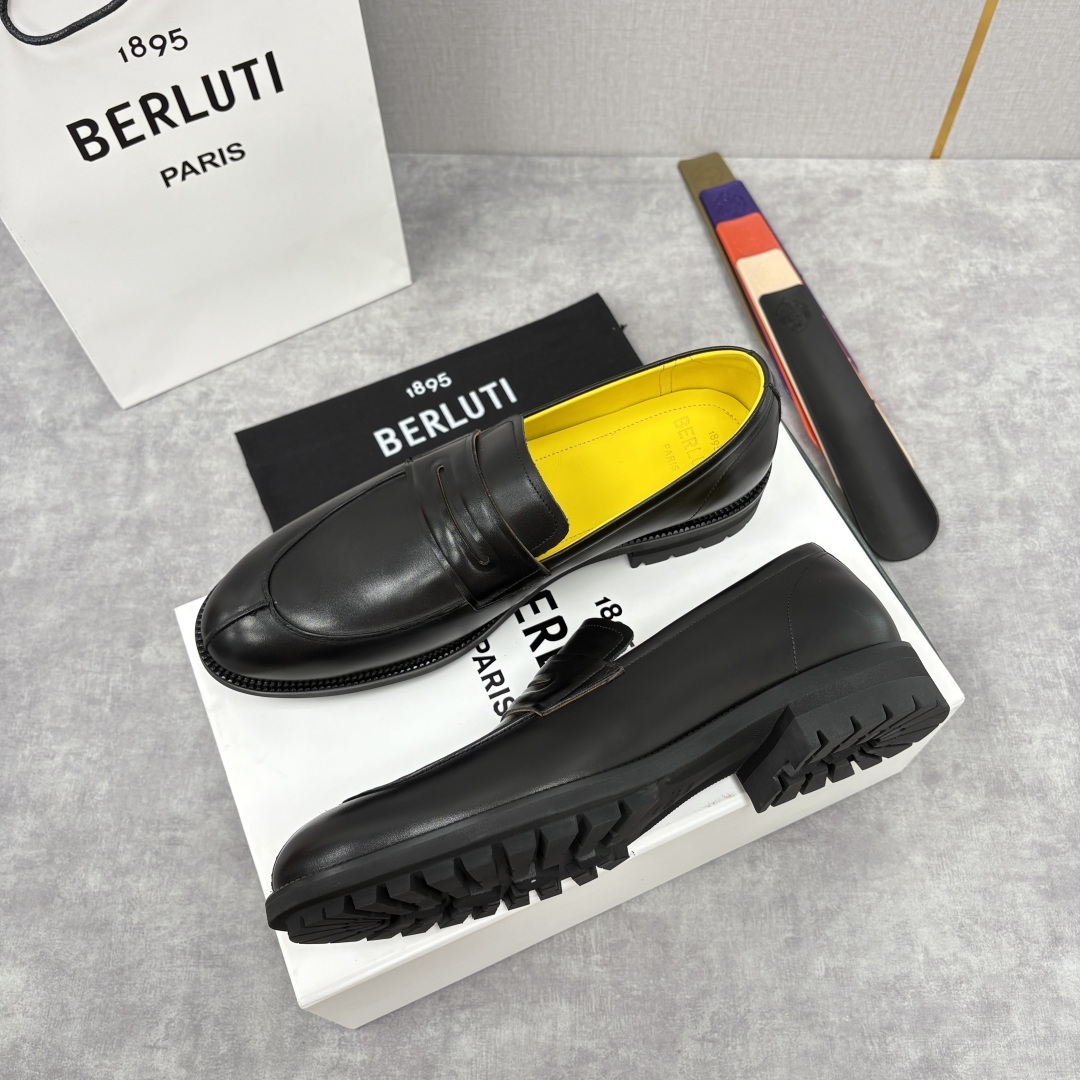 💋💍Berlut* 布鲁提 新品上架 New Oslo 皮革乐福鞋皮鞋官方 23,700 选用优质头层皮