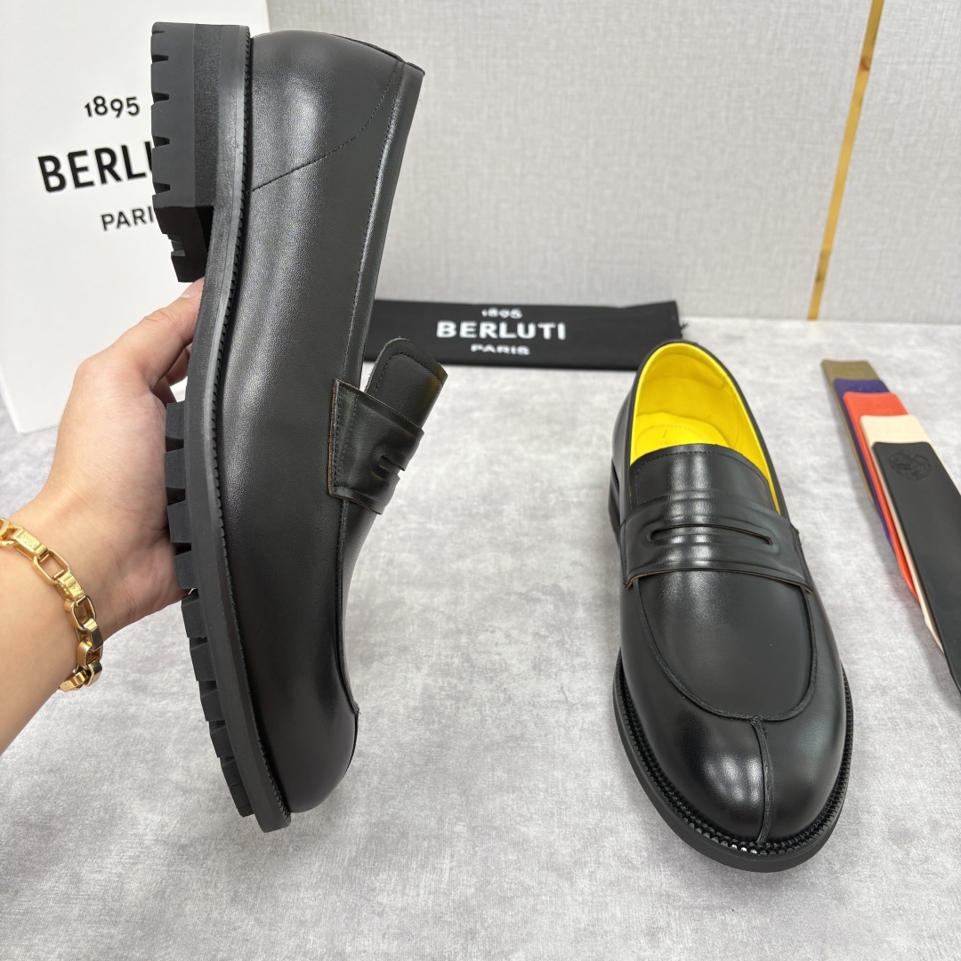 💋💍Berlut* 布鲁提 新品上架 New Oslo 皮革乐福鞋皮鞋官方 23,700 选用优质头层皮