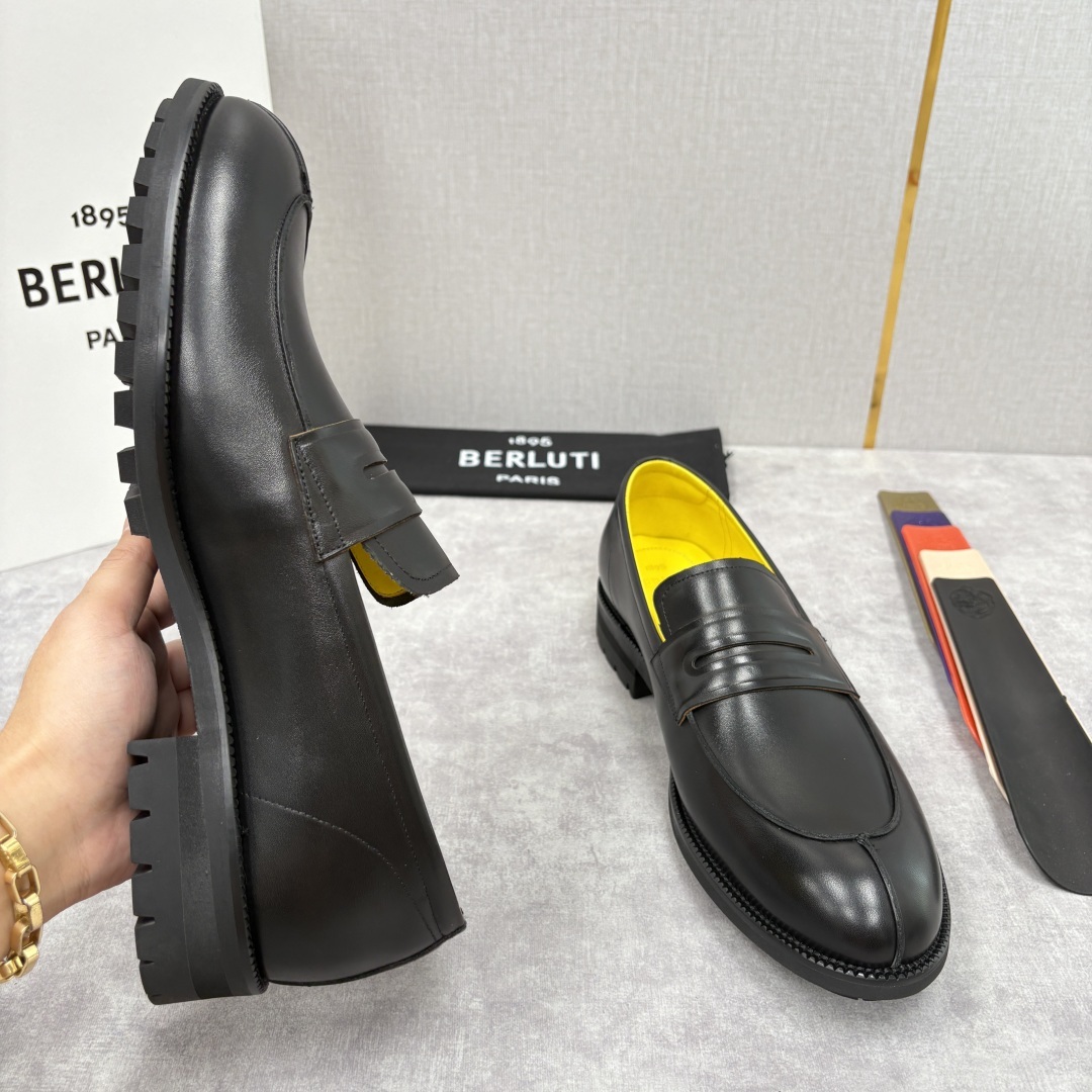 💋💍Berlut* 布鲁提 新品上架 New Oslo 皮革乐福鞋皮鞋官方 23,700 选用优质头层皮