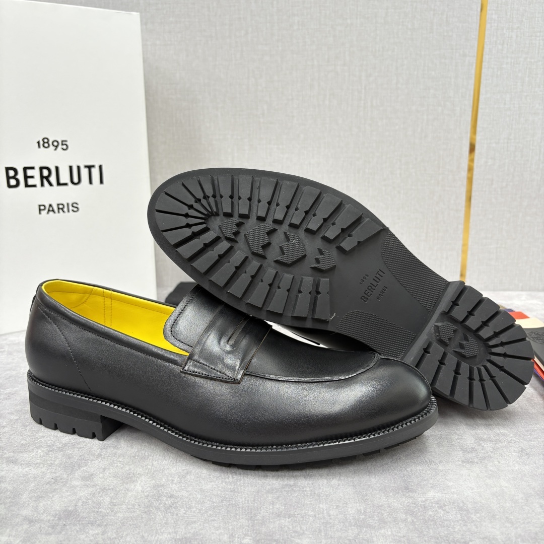 💋💍Berlut* 布鲁提 新品上架 New Oslo 皮革乐福鞋皮鞋官方 23,700 选用优质头层皮