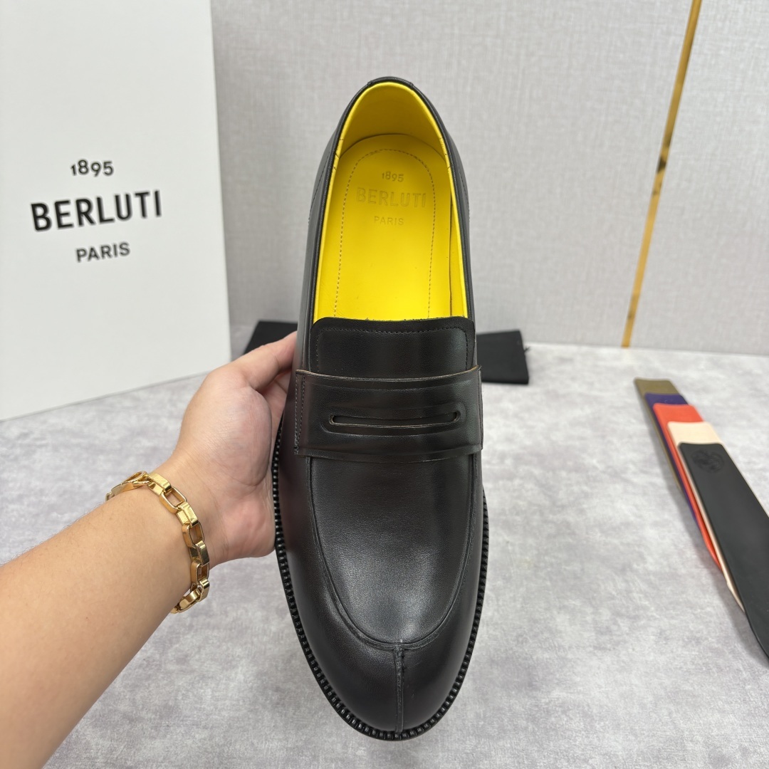 💋💍Berlut* 布鲁提 新品上架 New Oslo 皮革乐福鞋皮鞋官方 23,700 选用优质头层皮