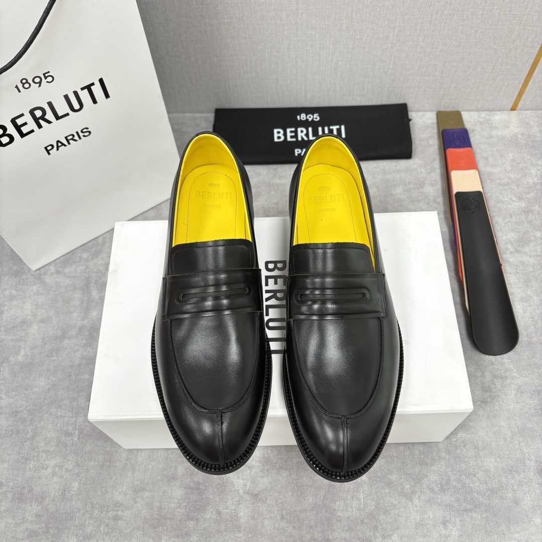 💋💍Berlut* 布鲁提 新品上架 New Oslo 皮革乐福鞋皮鞋官方 23,700 选用优质头层皮