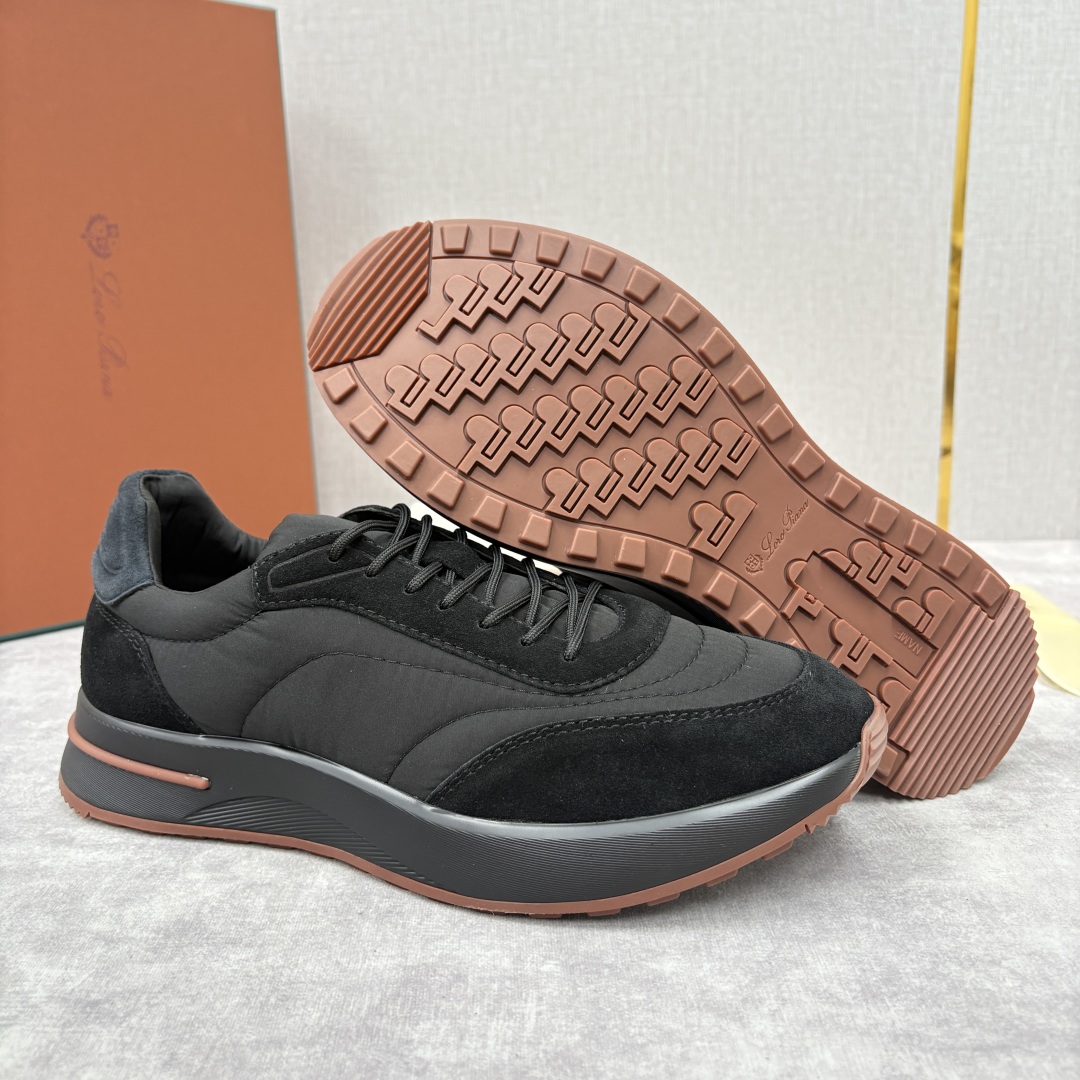 💋💍LP 家新品 Loro Pian* 诺悠*翩雅 Week End Walk 男士网面牛皮拼接休闲运动