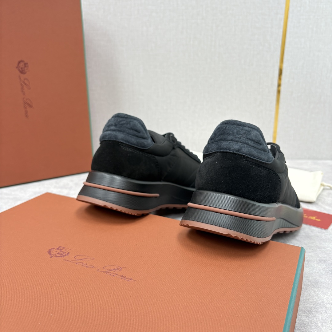 💋💍LP 家新品 Loro Pian* 诺悠*翩雅 Week End Walk 男士网面牛皮拼接休闲运动