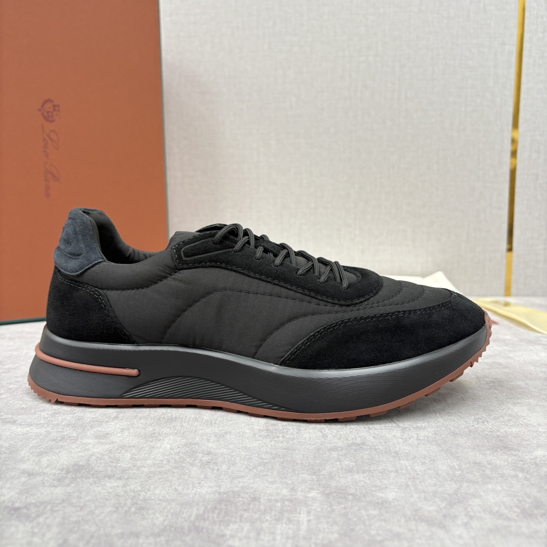💋💍LP 家新品 Loro Pian* 诺悠*翩雅 Week End Walk 男士网面牛皮拼接休闲运动