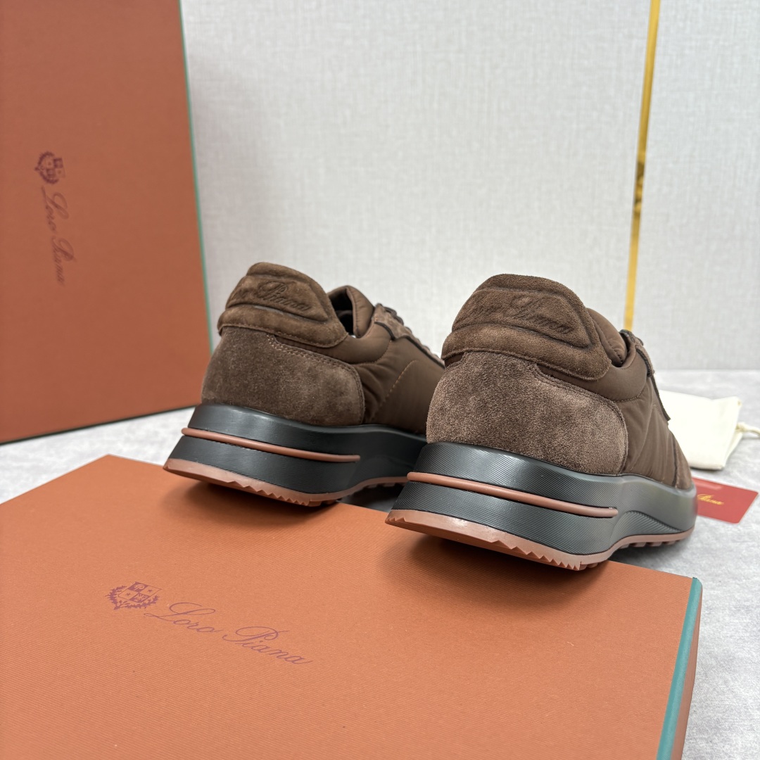 💋💍LP 家新品 Loro Pian* 诺悠*翩雅 Week End Walk 男士网面牛皮拼接休闲运动