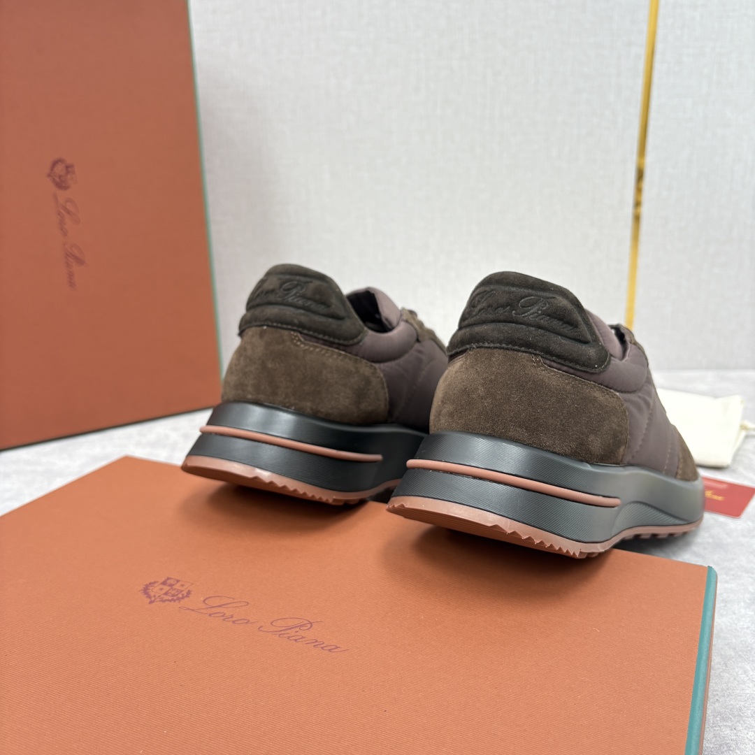 💋💍LP 家新品 Loro Pian* 诺悠*翩雅 Week End Walk 男士网面牛皮拼接休闲运动