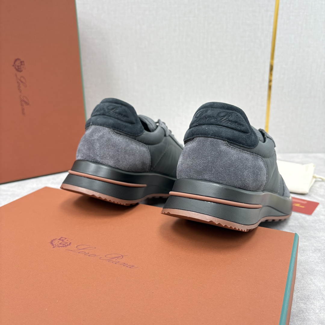💋💍LP 家新品 Loro Pian* 诺悠*翩雅 Week End Walk 男士网面牛皮拼接休闲运动