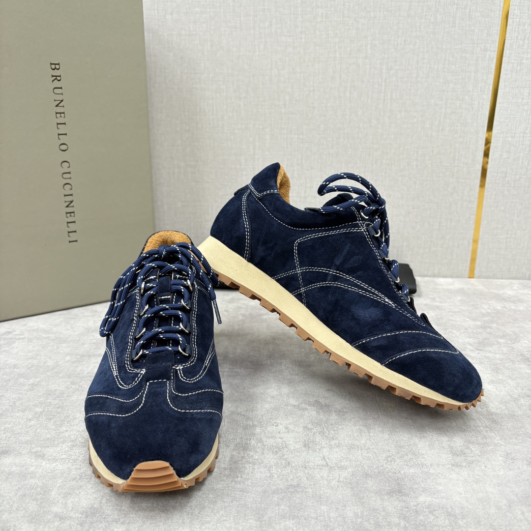 💋💍BC新品 Brunello Cucinell* 绒面牛皮低帮运动鞋 鞋面采用高品质的绒面革材质，触感