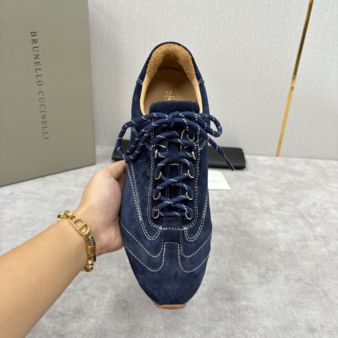 💋💍BC新品 Brunello Cucinell* 绒面牛皮低帮运动鞋 鞋面采用高品质的绒面革材质，触感
