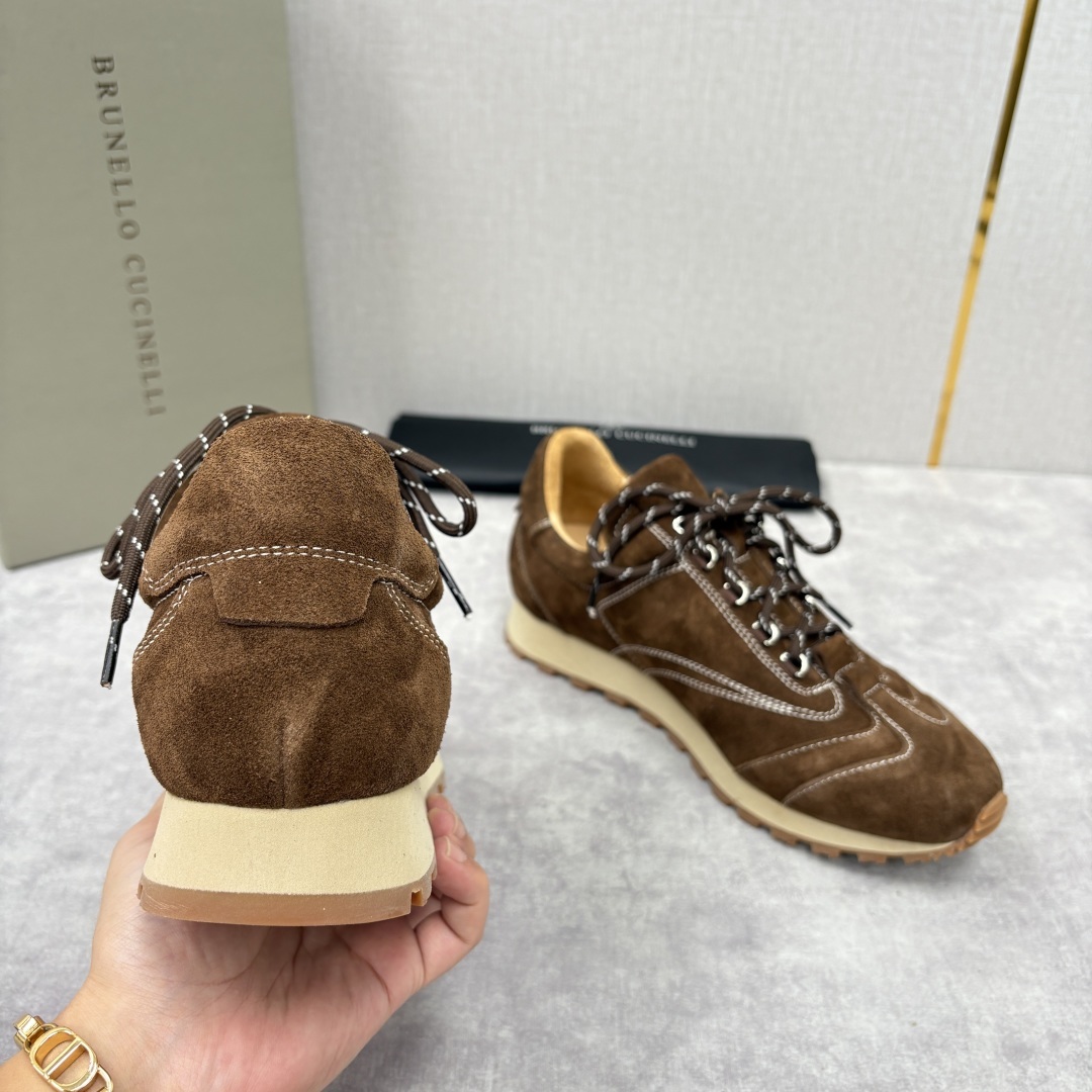 💋💍BC新品 Brunello Cucinell* 绒面牛皮低帮运动鞋 鞋面采用高品质的绒面革材质,触感