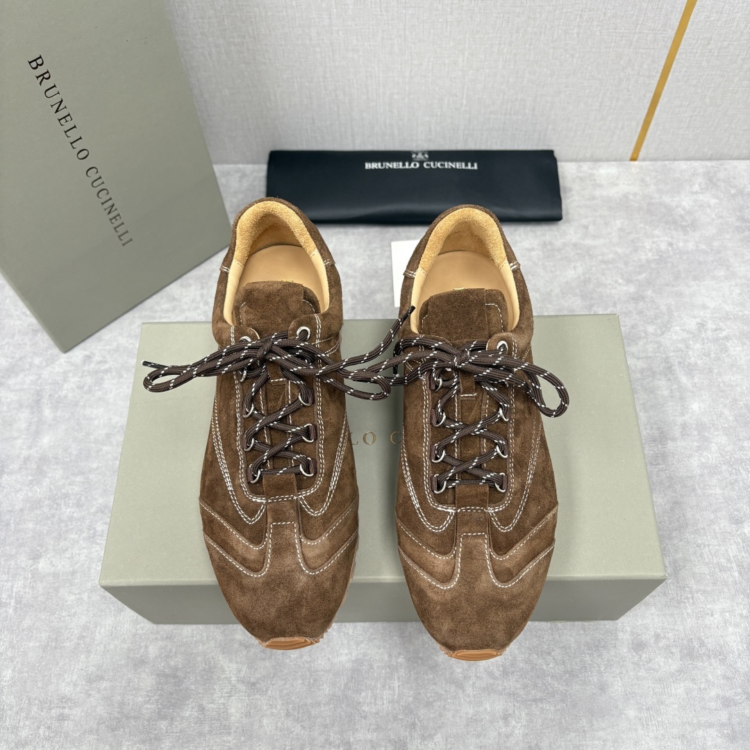 💋💍BC新品 Brunello Cucinell* 绒面牛皮低帮运动鞋 鞋面采用高品质的绒面革材质,触感