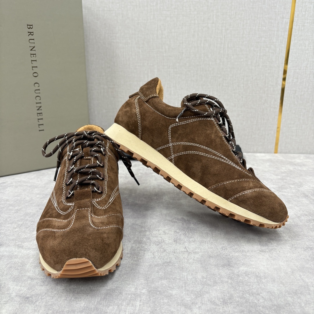 💋💍BC新品 Brunello Cucinell* 绒面牛皮低帮运动鞋 鞋面采用高品质的绒面革材质,触感
