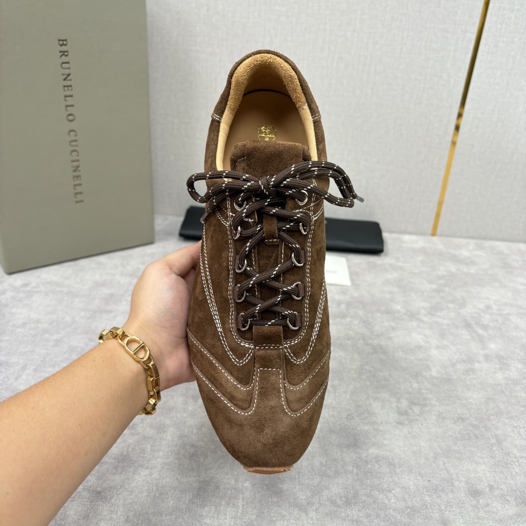 💋💍BC新品 Brunello Cucinell* 绒面牛皮低帮运动鞋 鞋面采用高品质的绒面革材质,触感