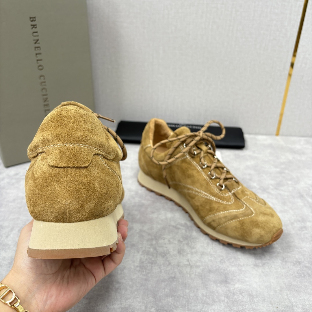 💋💍BC新品 Brunello Cucinell* 绒面牛皮低帮运动鞋 鞋面采用高品质的绒面革材质,触感
